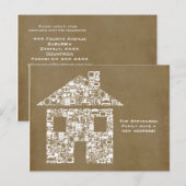 Postale Faire-part Carte de note de notification de nouvelle adresse  (Devant / Derrière)