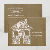 Postale Faire-part Carte de note de notification de nouvelle adresse  (Devant / Derrière)