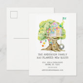 Postale Faire-part Carte de notification de déménagement de cabane da (Devant / Derrière)