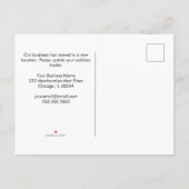 Postale Faire-part Carte de notification de déménagement du bureau de (Dos)