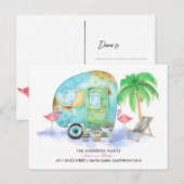 Postale Faire-part Carte de notification de déménagement | Remorque a (Devant / Derrière)