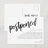 Postale Faire-part Carte de notification de report de mariage (Devant / Derrière)