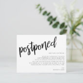 Postale Faire-part Carte de notification de report de mariage (Debout devant)