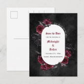 Postale Faire-part Carte de notification élégante gothique de mariage (Devant / Derrière)