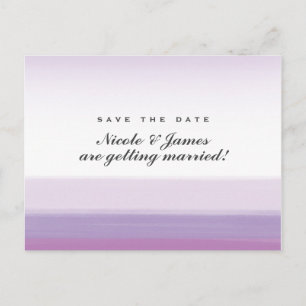 Postale Faire-part Carte de pré-annonce de mariage à l'aquarelle viol