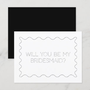 Postale Faire-part Carte de proposition d'aide d'État en noir et blan
