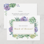 Postale Faire-part Carte de proposition "Serez-vous ma servante d'hon (Devant / Derrière)