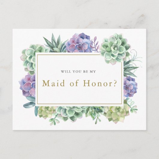 Postale Faire-part Carte de proposition "Serez-vous ma servante d'hon (Devant)