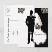 Postale Faire-part Carte de publication de l'annonce de fiançailles (Devant / Derrière)