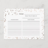 Postale Faire-part Carte de recette de la mariée branchée Cactus & Su (Dos)