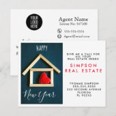 Postale Faire-part Carte de recommandation de l'agence immobilière Ho (Devant / Derrière)