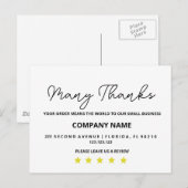 Postale Faire-part Carte de remerciement Carte de visite de remercie (Devant / Derrière)