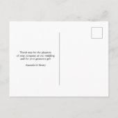 Postale Faire-part Carte de remerciement de mariage à monogramme de f (Dos)