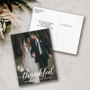 Postale Faire-part Carte de remerciement de mariage personnalisée ave