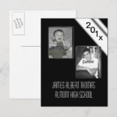 Postale Faire-part Carte de remise de diplôme en tenue de soirée (Devant / Derrière)