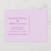 Postale Faire-part Carte de rendez-vous de mariage à fleurs peintes d (Dos)