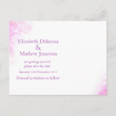 Postale Faire-part Carte de rendez-vous de mariage à l'orchidée peint (Dos)