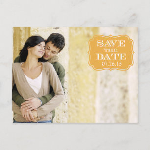 Postale Faire-part Carte de rendez-vous photo avec étiquette à tourbi