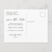 Postale Faire-part Carte de sauvegarde à date de mariage Boho Pampas (Dos)