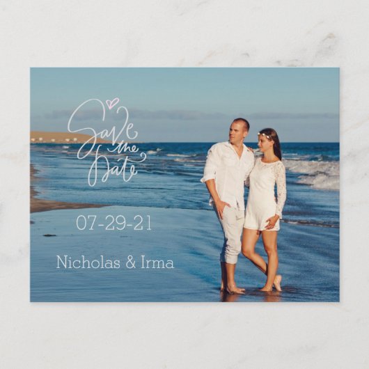 Postale Faire-part Carte de sauvegarde avec photo (Devant)