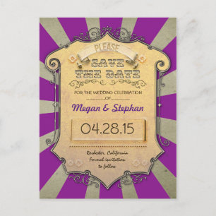 Postale Faire-part Carte de sauvegarde Carnaval Violet