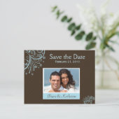 Postale Faire-part Carte de sauvegarde de date (Debout devant)