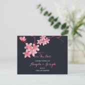 Postale Faire-part Carte de sauvegarde de date Cerisier en Fleur (Debout devant)