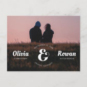 Postale Faire-part Carte de sauvegarde de date complète avec timbre e (Devant)