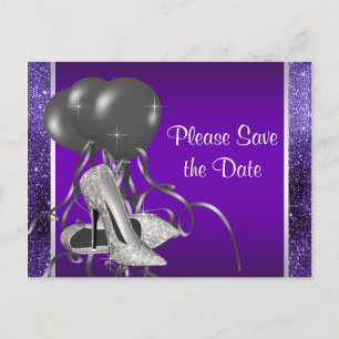 Postale Faire-part Carte de sauvegarde de date de chaussure à talon h