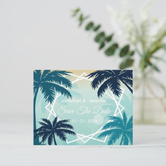 Postale Faire-part Carte de sauvegarde de date de mariage (Debout devant)