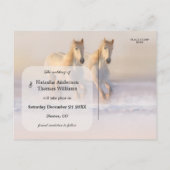 Postale Faire-part Carte de sauvegarde de date de mariage de chevaux  (Dos)