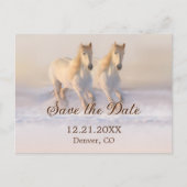 Postale Faire-part Carte de sauvegarde de date de mariage de chevaux  (Devant)