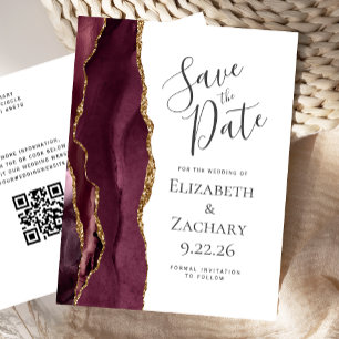 Postale Faire-part Carte de sauvegarde de date de mariage en agate do