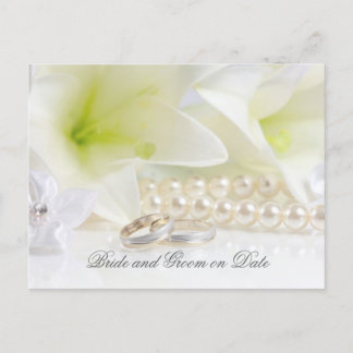 Postale Faire-part Carte de sauvegarde de date de mariage floral élég