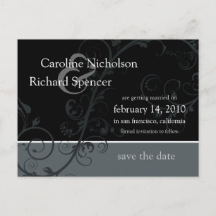 Postale Faire-part Carte de sauvegarde de date de mariage Postcard fl