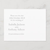 Postale Faire-part Carte de sauvegarde de date de mariage pour attach (Dos)
