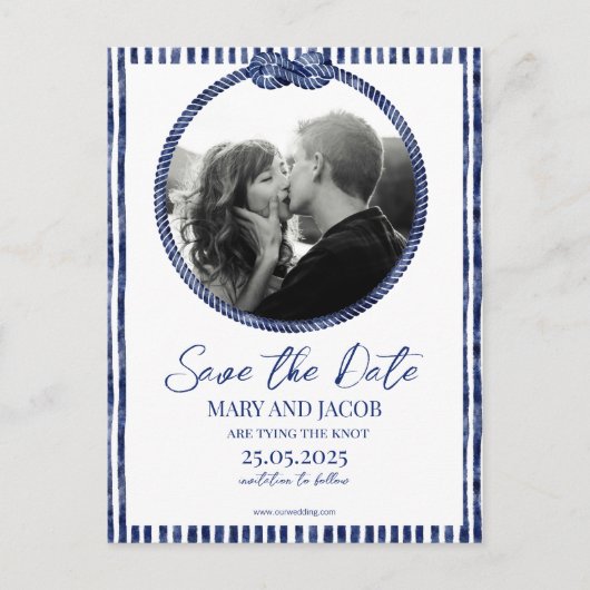 Postale Faire-part Carte de sauvegarde de date de navigation côtière (Devant)