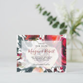 Postale Faire-part carte de sauvegarde de date de Noël d'hiver (Debout devant)