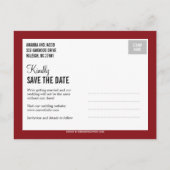 Postale Faire-part Carte de sauvegarde de date de Saint-Valentin (Dos)