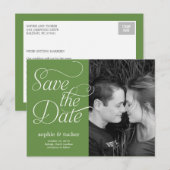 Postale Faire-part Carte de sauvegarde de date de script charmant (Devant / Derrière)