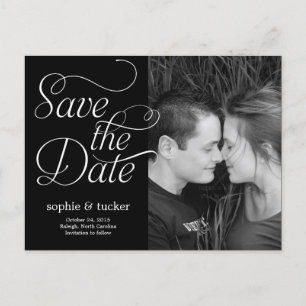 Postale Faire-part Carte de sauvegarde de date de script charmant