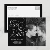 Postale Faire-part Carte de sauvegarde de date de script charmant (Devant / Derrière)