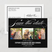 Postale Faire-part Carte de sauvegarde de date de script magnifique (Devant / Derrière)