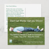 Postale Faire-part Carte de sauvegarde de date de tournoi de golf (Devant / Derrière)