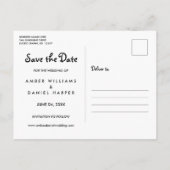 Postale Faire-part Carte de sauvegarde de date Écriture élégante Phot (Dos)