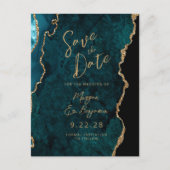 Postale Faire-part Carte de sauvegarde de date élégante avec QR Code (Devant)