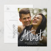 Postale Faire-part Carte de sauvegarde de date *Enfin* (Devant / Derrière)