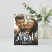 Postale Faire-part Carte de sauvegarde de date *Enfin* (Debout devant)