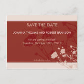 Postale Faire-part CARTE DE SAUVEGARDE DE DATE :: Michelle W. (Dos)