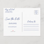 Postale Faire-part Carte de sauvegarde de date nautique côtière (Dos)